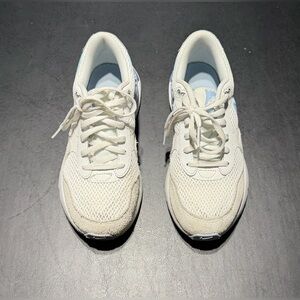 Girls Size 3 1/2 Nike Air Max Grey and Blue Like New